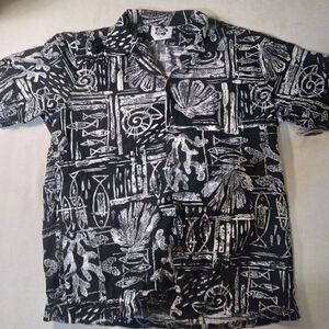 VTG Hilo Hattie Abstract Tribal Pattern Hawaiian